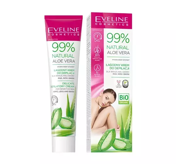 EVELINE 99% NATURAL ALOE VERA SANFTE ENTHAARUNGSCREME 125ML