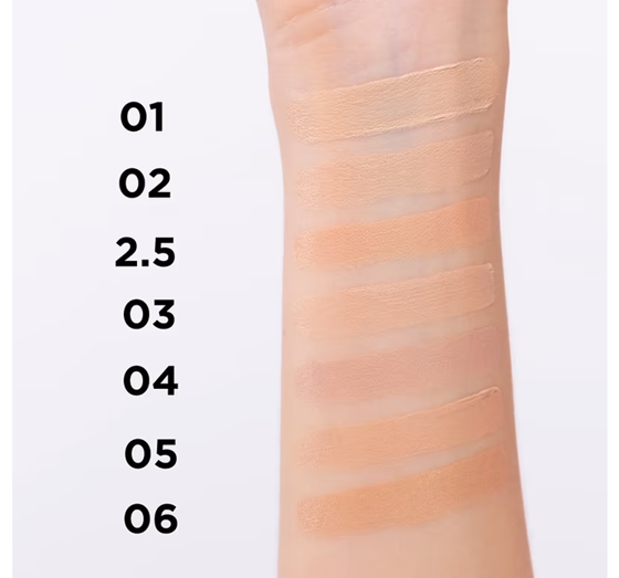 EVELINE LIQUID CAMOUFLAGE CONCEALER MIT HYALURONSÄURE 2.5 LIGHT PEACH WARM 7ML