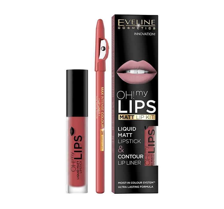 EVELINE OH MY LIPS LIPPENSTIFT + LIPLINER 15 DEEP CORAL