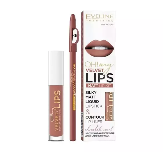 EVELINE OH! MY VELVET LIPS KIT LIPPEN-MAKE-UP-SET 12 PRALINE ECLAIR