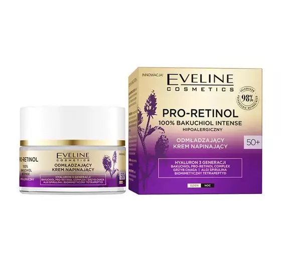 EVELINE PRO-RETINOL 100% BAKUCHIOL VERJÜNGENDE STRAFFUNGSCREME 50+ 50ML