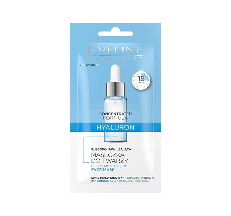 Eveline Concentrated Formula Hyaluron Intensiv feuchtigkeitsspendende Gesichtsmaske 8ml