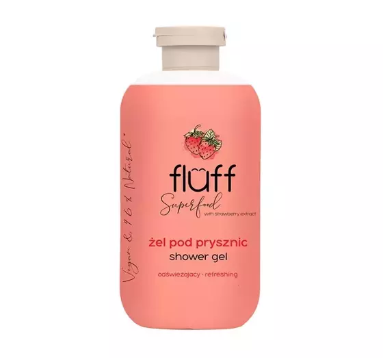 FLUFF SUPERFOOD ERFRISCHENDES DUSCHGEL ERDBEER 500ML