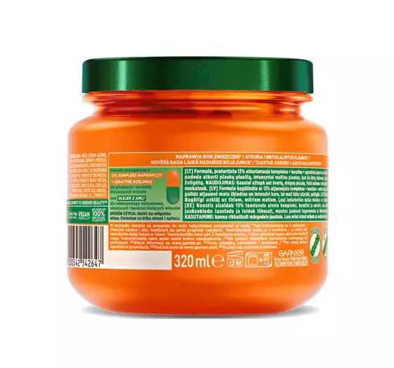 GARNIER FRUCTIS GOODBYE DAMAGE AUFBAUENDE HAARMASKE 320ML