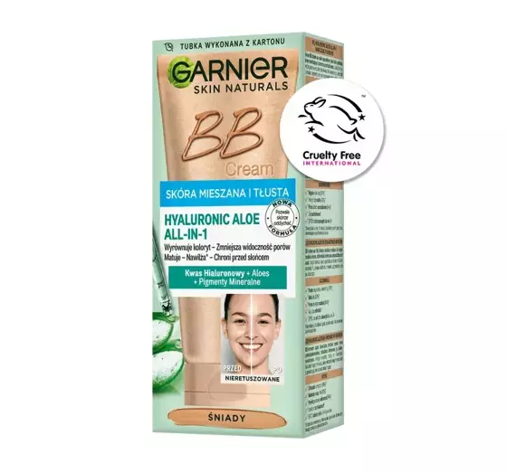 GARNIER SKIN NATURALS HYALURONIC ALOE ALL-IN-1 FEUCHTIGKEITSSPENDENDE BB CREME MEDIUM FÜR FETTIGE UND GEMISCHTE HAUT 50ML