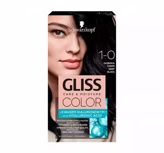 GLISS CARE & MOISTURE COLOR HAARFARBE MIT HYALURONSÄURE 1-0