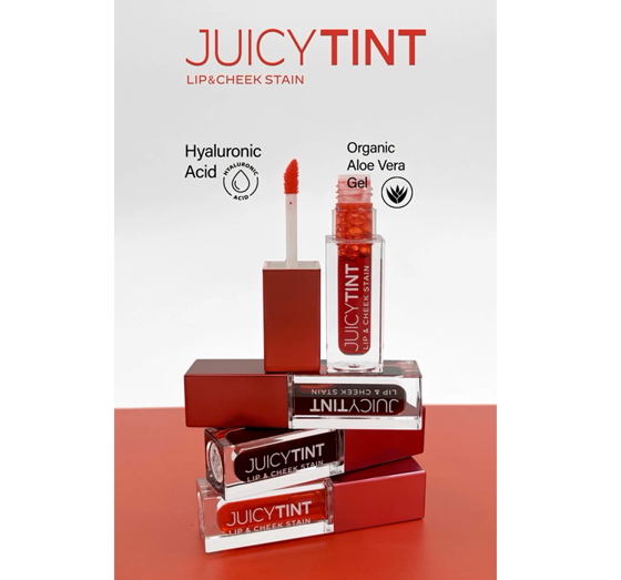 GOLDEN ROSE JUICY TINT LIP & CHEEK STAIN LIPPENSTIFT UND WANGENROUGE 2IN1 04 BERRY KISS 5,2ML