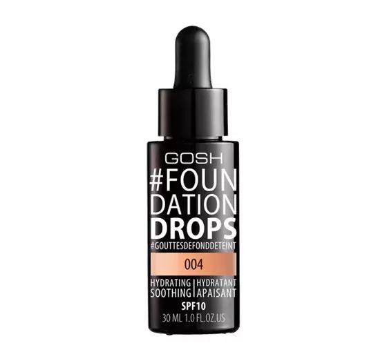 GOSH #FOUNDATION DROPS SPF10 VEGANE FOUNDATION 004 NATURAL 30ML