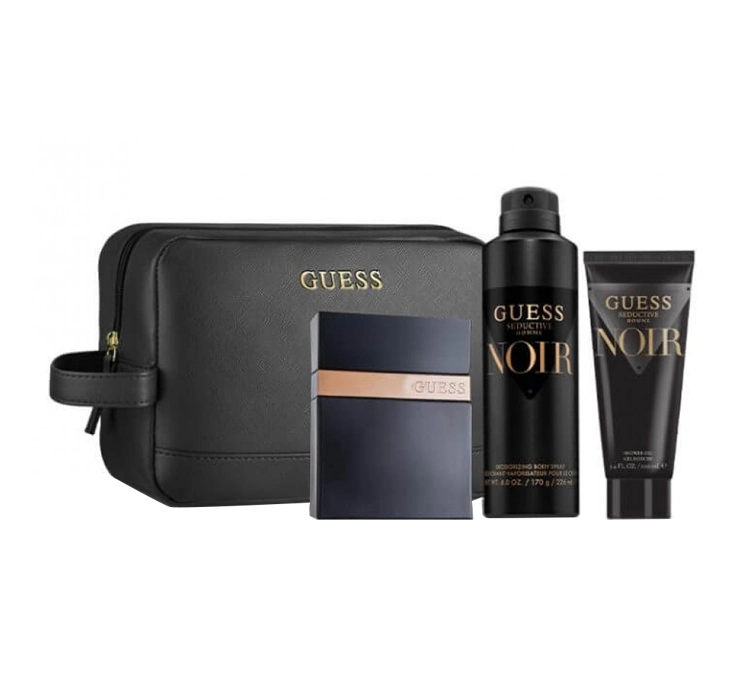 GUESS SEDUCTIVE HOMME NOIR EDT SPRAY 100ML + DEODORANT 226ML + SG 100ML + KOSMETIKTASCHE	