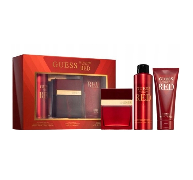 Guess Red Seductive Homme EdT Spray 100ml + Deoodorant 226ml + Duschgel 200ml