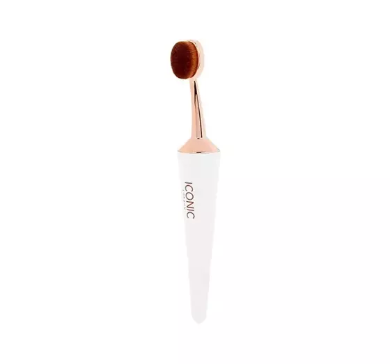 ICONIC LONDON EVO OVAL MAKEUP PINSEL WHITE 004