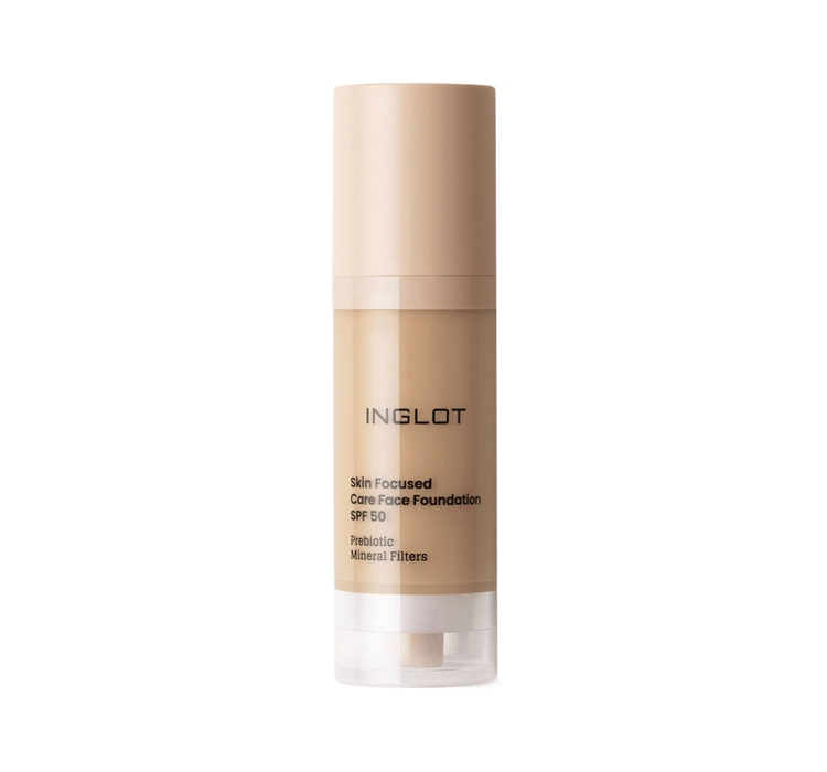 INGLOT SKIN FOCUSED CARE FACE FOUNDATION PFLEGENDES MAKE UP 308 MEDIUM OLIVE 30ML