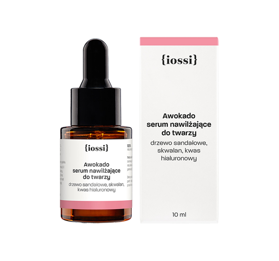 IOSSI FEUCHTIGKEITSSPENDENDES GESICHTSSERUM MIT AVOCADO SANDELHOLZ UND HYALURONSÄURE 10ML