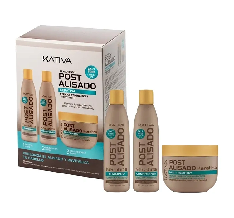 KATIVA POST ALISADO 3 SET NACH DER KERATIN BEHANDLUNG 750ML