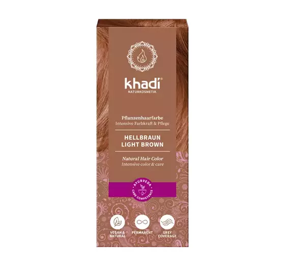 KHADI NATURAL HAIR COLOR HENNA ZUM HAARFÄRBUNG LIGHT BROWN