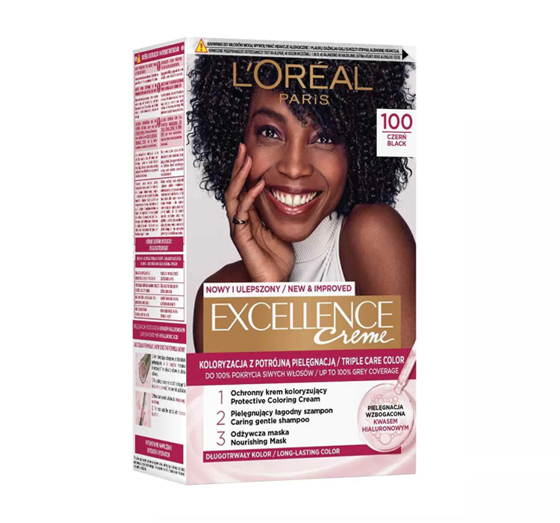 LOREAL EXCELLENCE CREME HAARFARBE 100 SCHWARZ