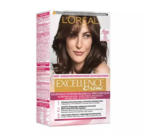 LOREAL EXCELLENCE CREME HAARFARBE 4.00 BRAUN