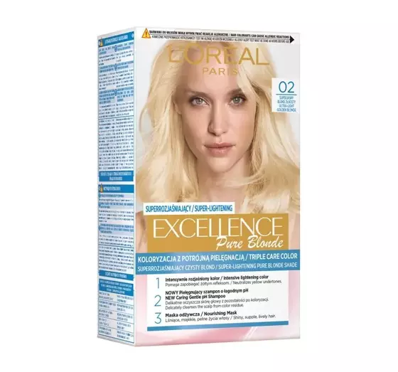 LOREAL EXCELLENCE PURE BLONDE HAARFARBE 02 SUPERHELLES GOLDBLOND