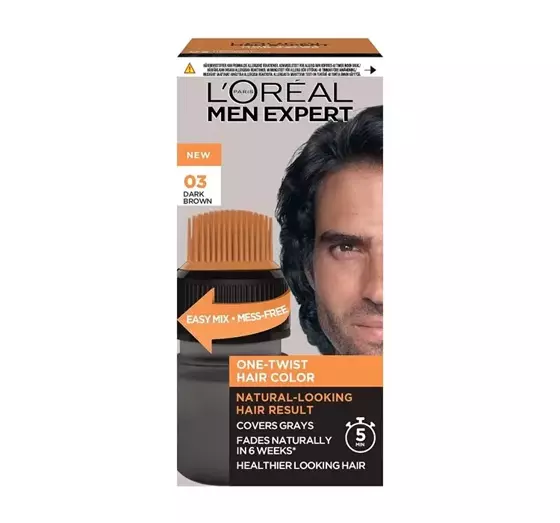 LOREAL MEN EXPERT ONE TWIST HAIR COLOR HAARFARBE FÜR MÄNNER 03 DARK BROWN 50ML