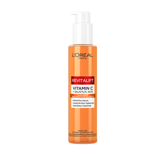 LOREAL REVITALIFT REINIGENDES GESICHTSGEL MIT VITAMIN C UND SALICYLSÄURE 150ML