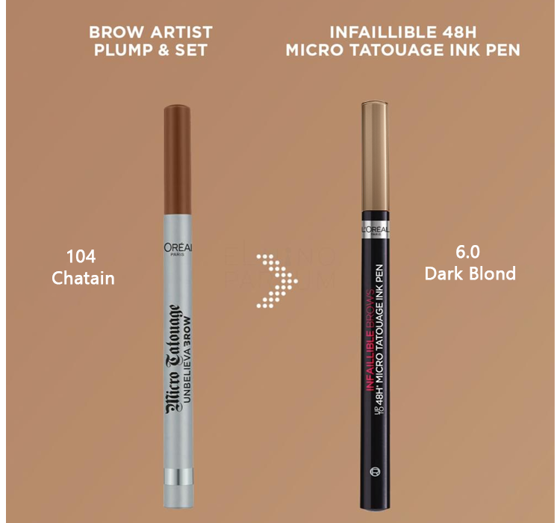 LOREAL UNBELIEVA BROW MICRO TATOUAGE AUGENBRAUENSTIFT 104 CHATAIN