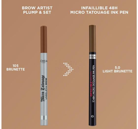 LOREAL UNBELIEVA BROW MICRO TATOUAGE AUGENBRAUENSTIFT 105 BRUNETTE