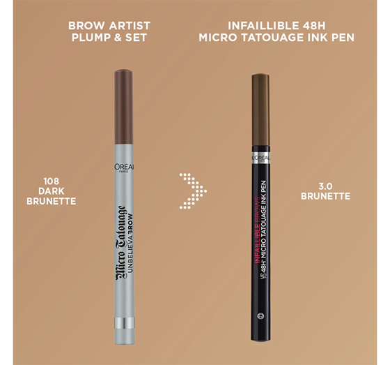 LOREAL UNBELIEVA BROW MICRO TATOUAGE AUGENBRAUENSTIFT 108 DARK BRUNETTE