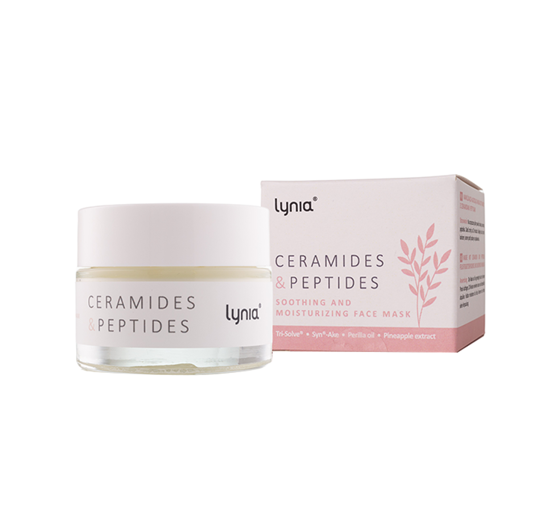 LYNIA PRO FEUCHTIGKEITSSPENDEND-LINDERNDE GESICHTSMASKE MIT CERMAIDEN UND PEPTIDEN 50ML