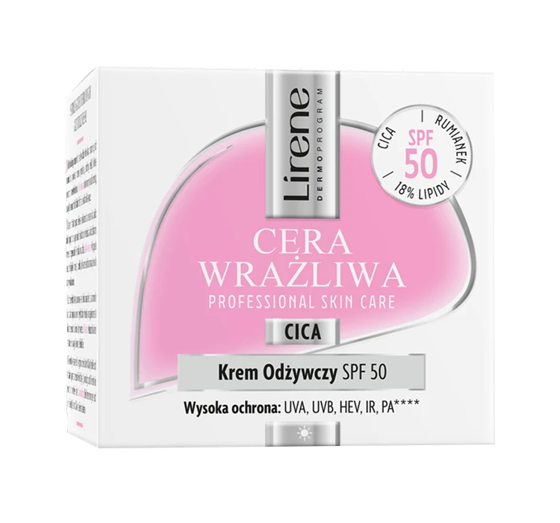 Lirene Cera Wrażliwa Nährende Gesichtscreme SPF50 50ml