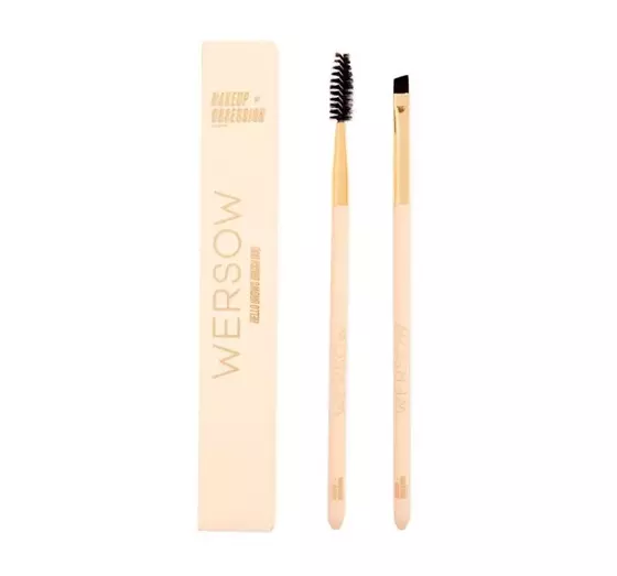 MAKEUP OBSESSION X WERSOW HELLO BROWS BRUSH DUO ZWEI PINSEL FÜR BRAUEN-MAKE-UP