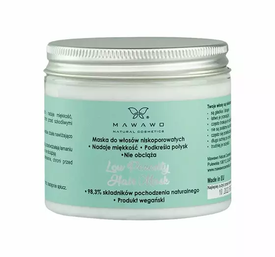 MAWAWO LOW POROSITY HAIR MASKE FÜR HAARE MIT NIEDRIGER POROSITÄT 200ML