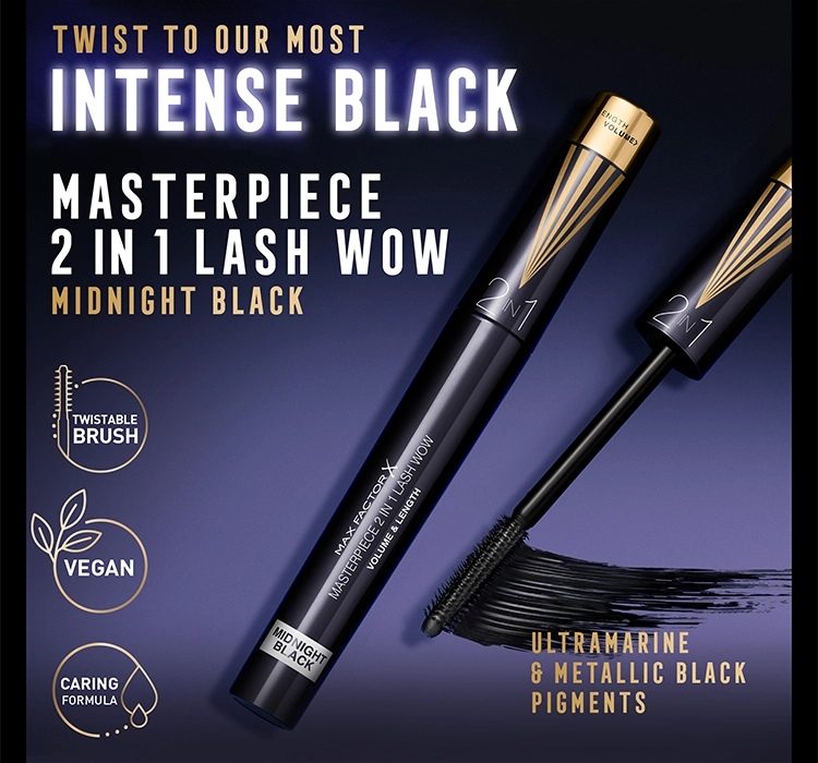 MAX FACTOR MASTERPIECE LASH WOW WIMPERNTUSCHE 2IN1 MIDNIGHT BLACK 7ML