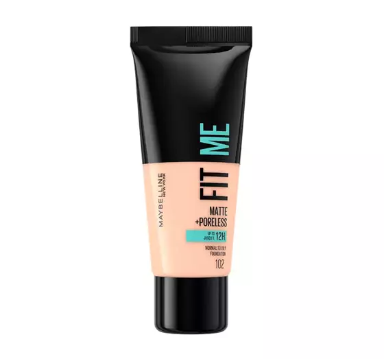 MAYBELLINE FIT ME! MATTE + PORELESS LIQUID FOUNDATION GRUNDIERUNG 102 FAIR IVORY 30 ML