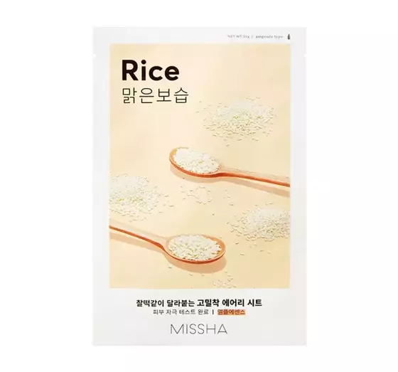 MISSHA AIRY FIT SHEET MASK AUFHELLEND-GLÄTTENDE TUCHMASKE REIS 19G