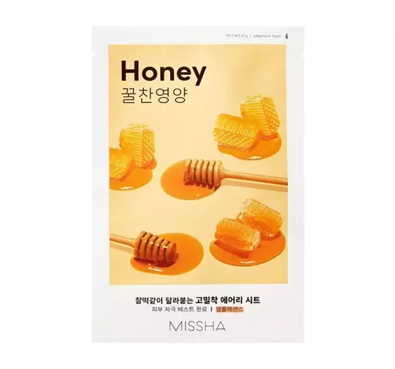 MISSHA AIRY FIT SHEET MASK AUFHELLEND-NÄHRENDE TUCHMASKE HONIG 19G