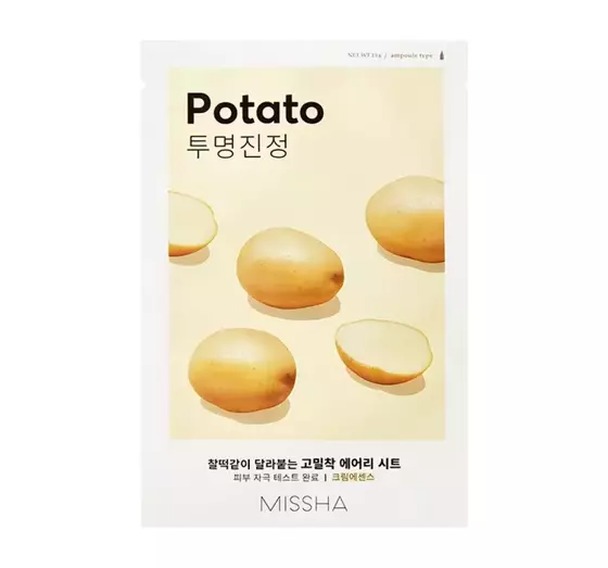 MISSHA AIRY FIT SHEET MASK LINDERND-AUFHELLENDE TUCHMASKE POTATO 19ML