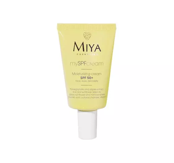 MIYA COSMETICS MY SPF CREAM FEUCHTIGKEITSSPENDENDE CREME SPF 50+ GESICHT AUGEN DEKOLETTE 40ML