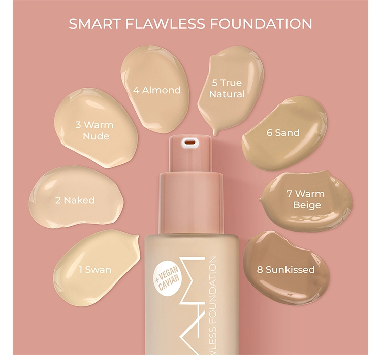 NAM SMART FLAWLESS FOUNDATION DECKENDE GRUNDIERUNG 03W WARM NUDE 30ML