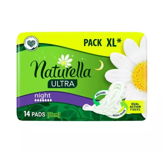 NATURELLA ULTRA NIGHT 31 CM HYGIENEBINDEN MIT FLÜGELN 14 STÜCK