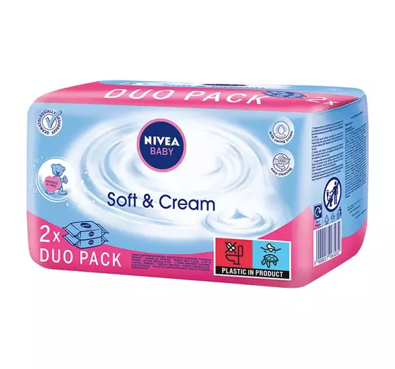 NIVEA BABY DUO PACK SOFT&CREAM TÜCHER 2X63 STÜCK