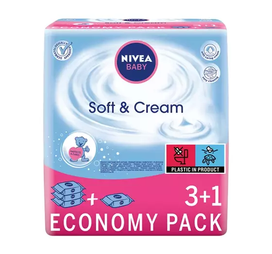 NIVEA BABY SOFT CREAM FEUCHTTÜCHER 4X63 STK