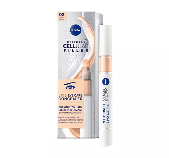 NIVEA CELLULAR HYALURON FILLER 3IN1 CREME ZUR KORREKTUR VON AUGENRINGEN 02 MEDIUM 4ML