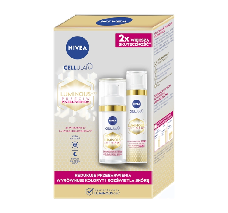 NIVEA CELLULAR LUMINOUS 630 KOSMETIKSET ZUR GESICHTSPFLEGE TAGESCREME + SERUM