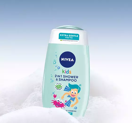 NIVEA KIDS 2 IN 1 SHOWER & SZAMPOO DUSCHGEL UND SHAMPOO MAGIC APPLE SCENT 500ML