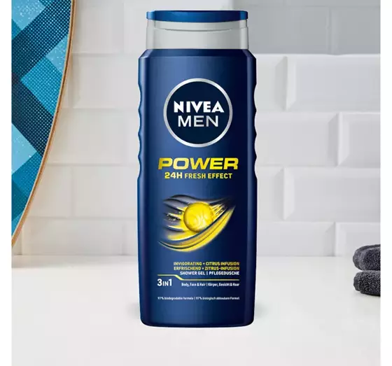 NIVEA MEN POWER FRESH DUSCHGEL FÜR MÄNNER 500ML