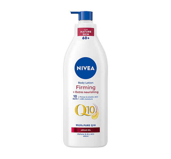 NIVEA Q10 PLUS ARGAN OIL STRAFFENDE KÖRPERLOTION FÜR TROCKENE UND SEHR TROCKENE HAUT 400ML