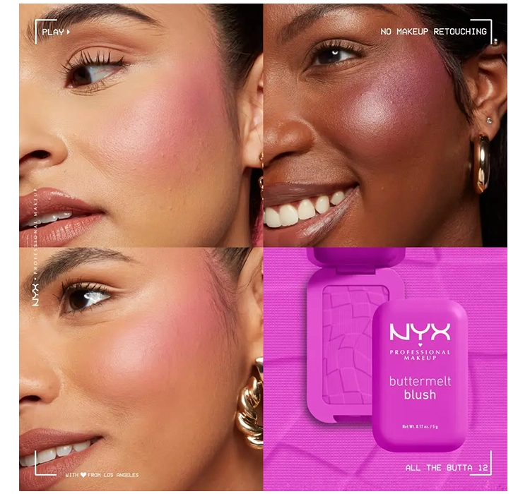 NYX PROFESSIONAL MAKEUP BUTTERMELT WANGENROUGE IM KOMPAKT 12 ALL THE BUTTA 5G