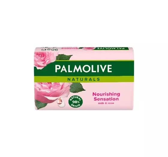 PALMOLIVE NATURALS NOURISHING SENSATION MILK & ROSE SEIFENSTÜCK FÜR GESICHT HÄNDE UND KÖRPER 90G