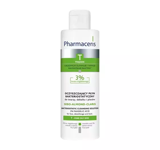 PHARMACERIS T SEBO ALMOND CLARIS 3% REINIGENDE BAKTERIOSTATISCHE FLÜSSIGKEIT 190ML