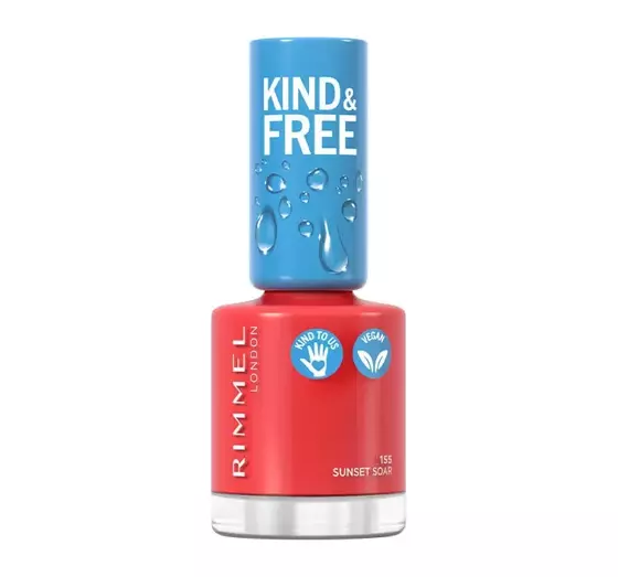 RIMMEL KIND & FREE VEGANER NAGELLACK 155 SUNSET SOAR 8ML